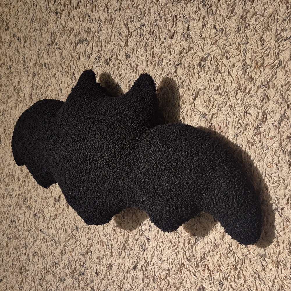 Cute Black Bat Accent Pillow - Picture 4 of 5